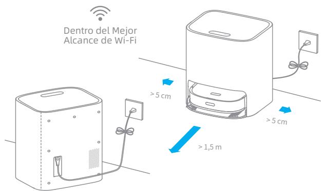 DREAME ASPI-ROBOTW10 - Coloque la base contra la pared y cárguela - 1