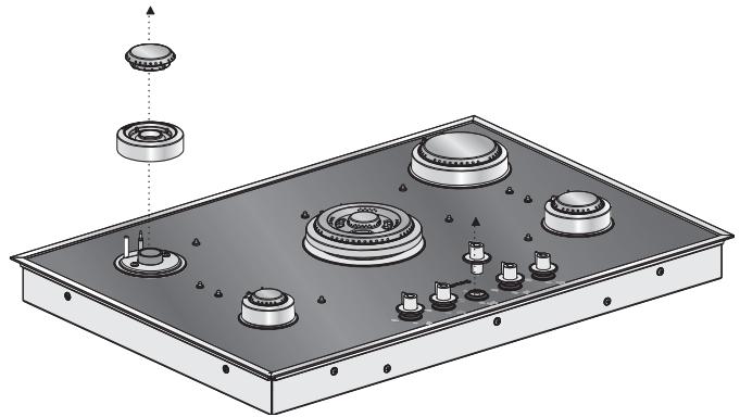 SMEG PX7502 - Enlèvement du plan de cuisson - 1