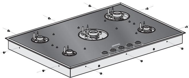 SMEG PX7502 - Enlèvement du plan de cuisson - 3