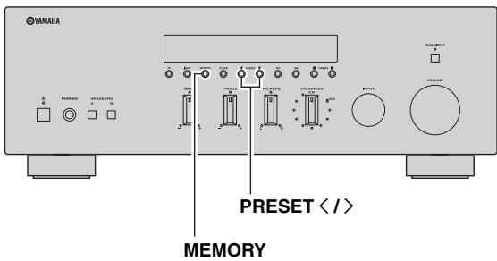 YAMAHA R-S300 SI ARGENT - Mise en mémoire manuelle de stations - 2
