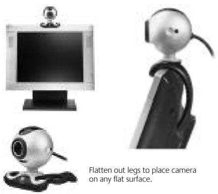 LOGITECH QuickCam Pro 5000 - Position the Camera and Your Speakers - 1