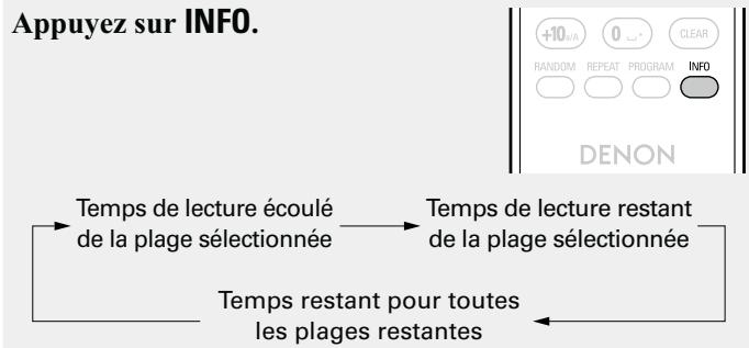 DENON D-F109N SPBK SILV. - Changement de l'affichage - 1