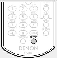 DENON D-F109N SPBK SILV. - Appuyez sur REPEAT. - 1