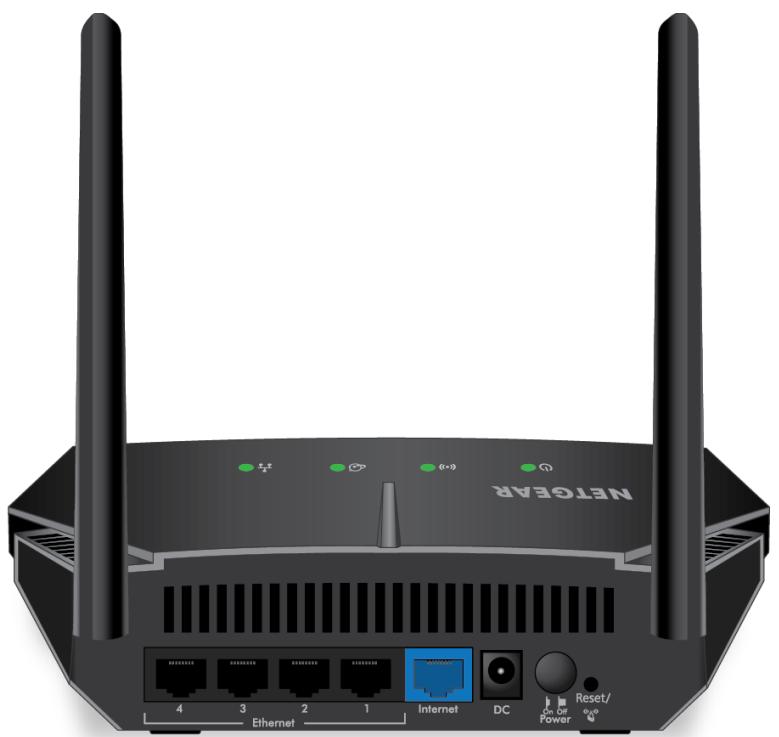 NETGEAR R6080-AC1000 - Ports, Buttons, and Connectors on the Back Panel - 1