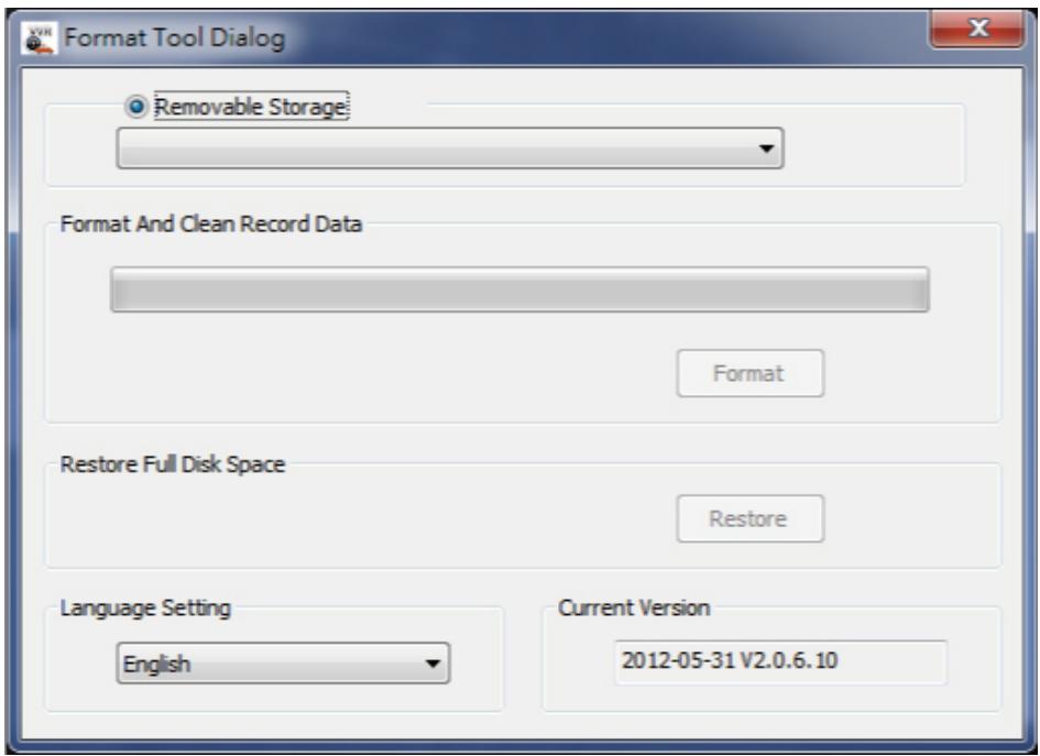 ROAD EYES REC TWiN HD - Formatter/restaurer à travers le logiciel PC - 1