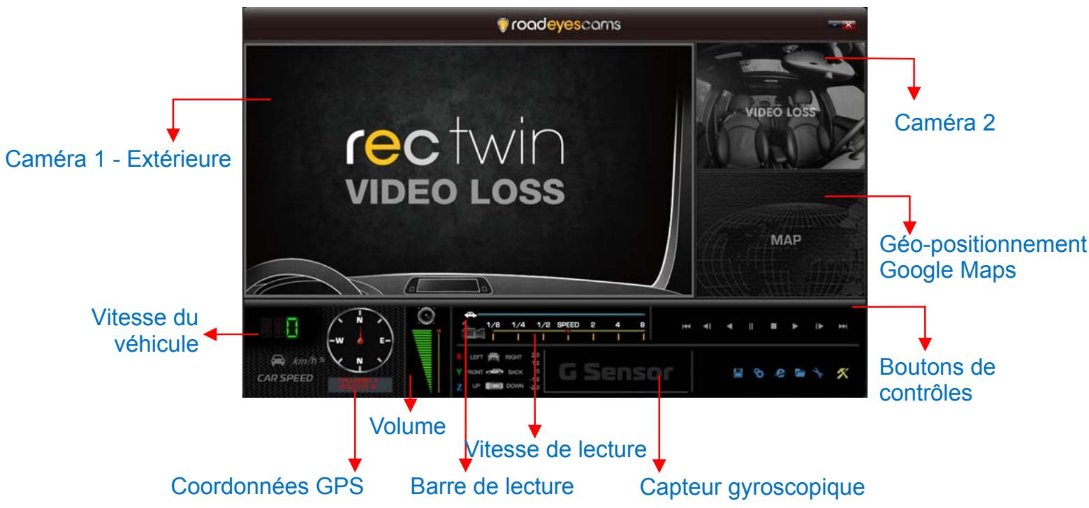 ROAD EYES REC TWiN HD - Lecture des enregistrements - 1