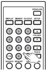 ONKYO CS-5VL - Quand TRACK clignote, entrez le numéro de la piste souhaitée en utilisant les touches de chiffre. - 1