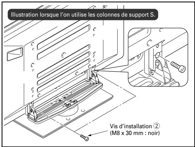 PIONEER PDK-TSO5 - Fixez solidement l'écran plasma avec les vis d'installation ②. - 1