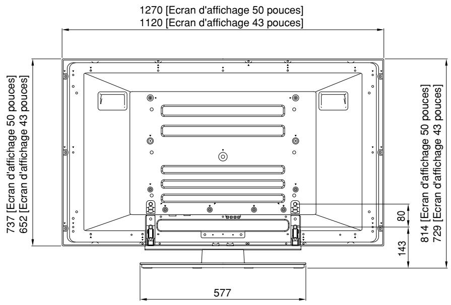PIONEER PDK-TSO5 - En cas d'installation des haut-parleurs à la base de l'écran plasma - 2