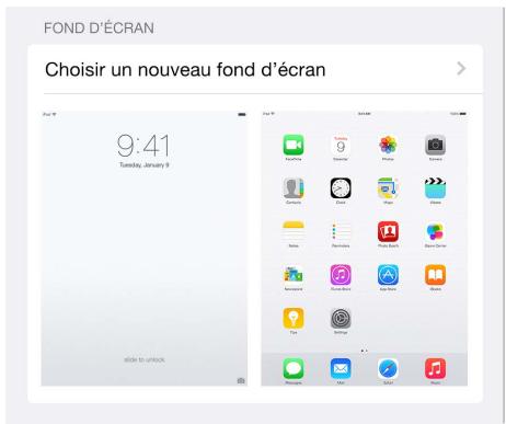 APPLE IPAD MINI3 CEL64 OR - Changer de fond d'écran. - 1