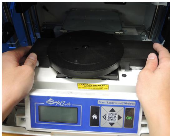 X¥Z PRINTING DA VINCiJUNIOR 3EN1 - Installer le plateau de numérisation et étalonner les dispositifs - 3