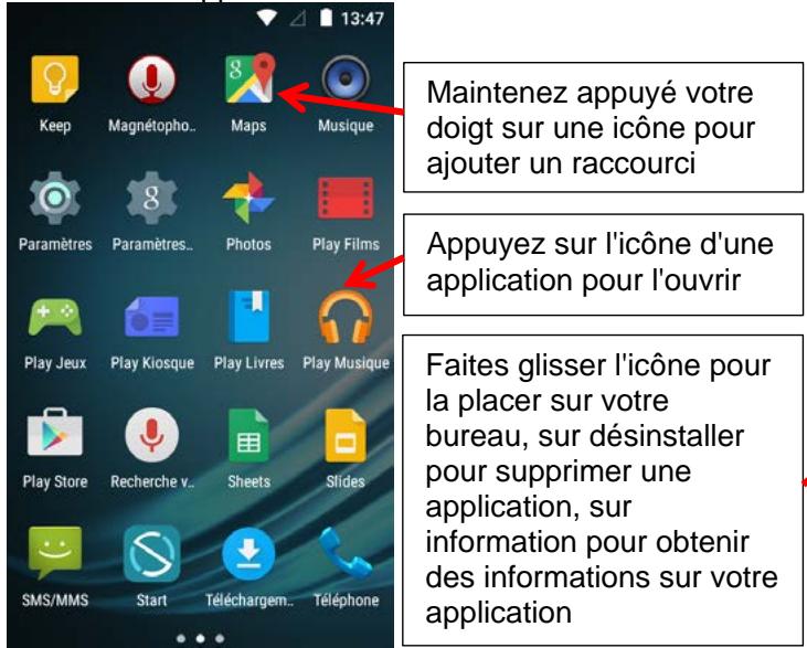 LOGICOM BBOT 553 NOIR - Le bouton applications - 2