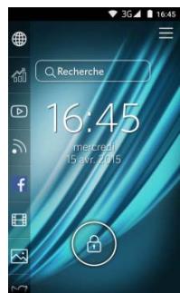 LOGICOM BBOT 553 NOIR - Pour déverrouiller l'écran : - 1