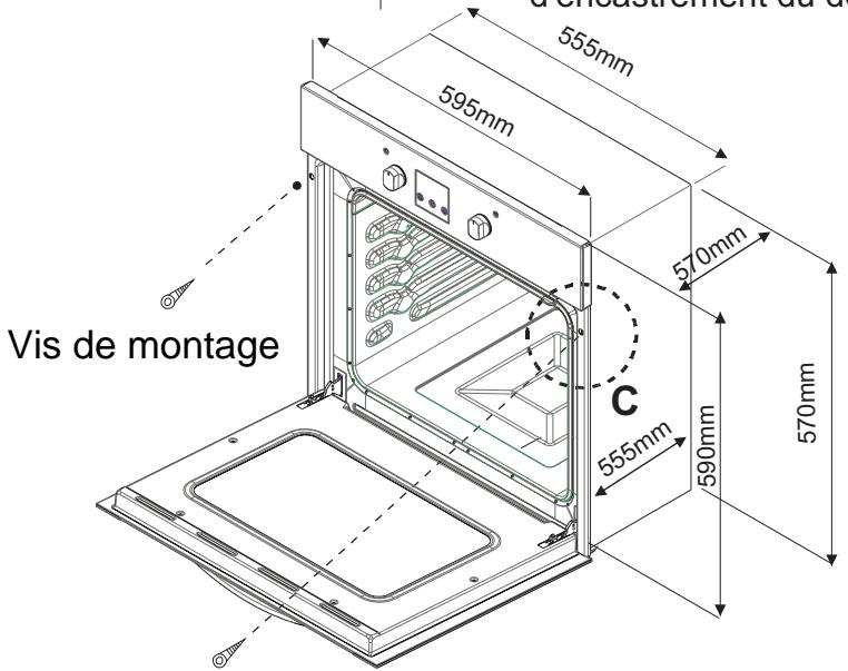 PROLINE POM 567 SS INOX - INSTALLATION DU FOUR ENCASTRABLE - 3