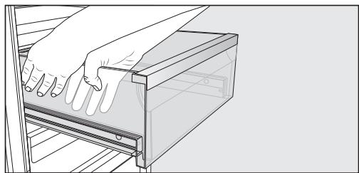 MIELE KF7742D - Retirer les tiroirs de la zone de réfrigeration - 1