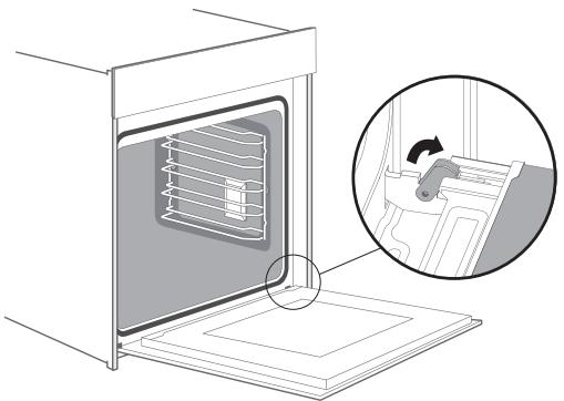 SCHOLTES SOMG1310X - Décrocher la porte de l'appareil - 1
