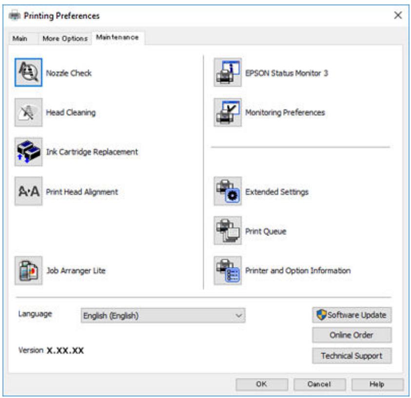 EPSON XP-2150 - Onglet Plus d'options - 2