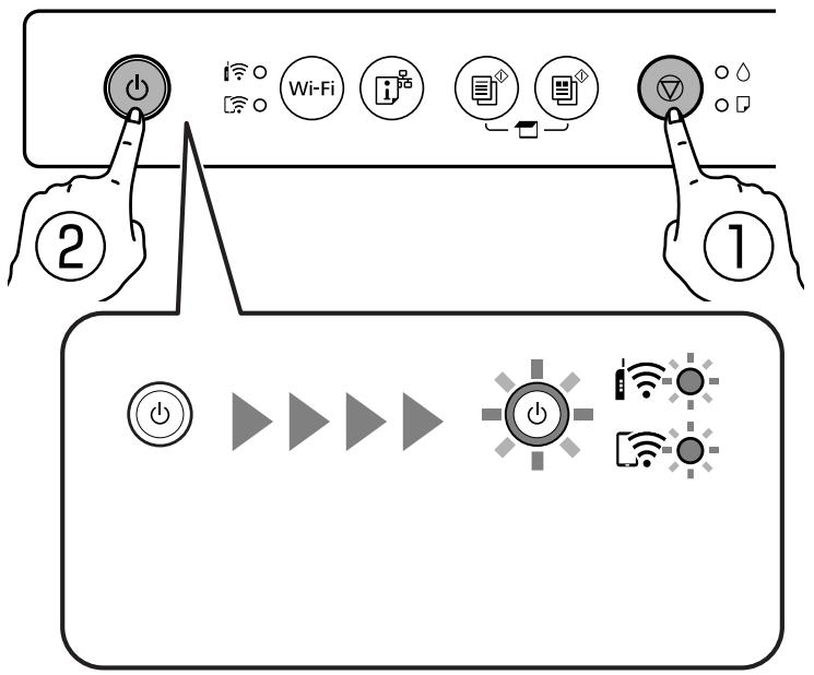 EPSON XP-2150 - Vérification et nettoyage de la tête d'impression — touches de l'imprimante - 1