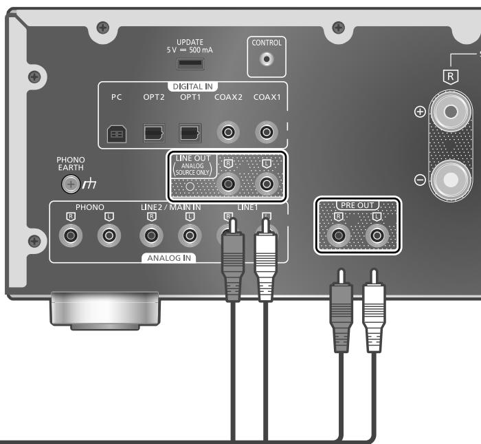 TECHNICS SU-G700M2 - Connecting a power amplifier, subwoofer, etc. - 3