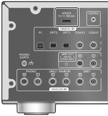 TECHNICS SU-G700M2 - Collegare la memoria flash USB con il nuovo firmware. - 1