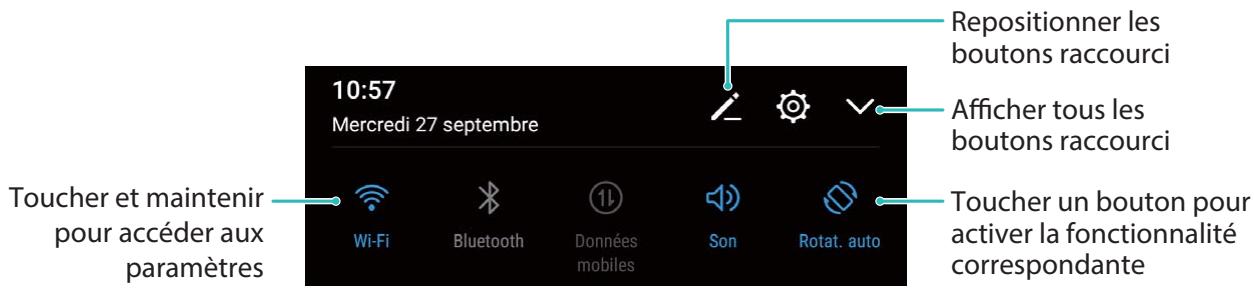 HONOR 10_GREY_64604410599 - Utiliser des boutons raccourci pour activer rapidement les fonctionnalités gratuites utilisées - 1