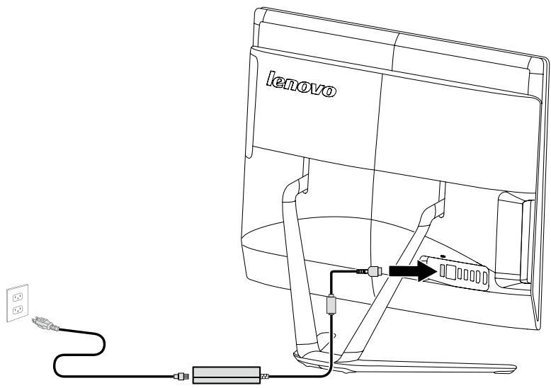 LENOVO C40-05 - Branchement du cordon d'alimentation - 1