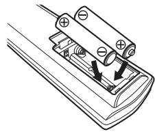 DENON TU-1510 SIL.PREMIUM - Insertion des piles - 2