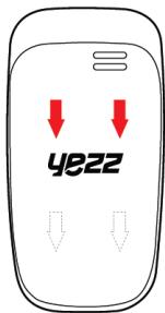YEZZ C50 DUAL SIM ROUGE - Remetre le cache batterie. - 1