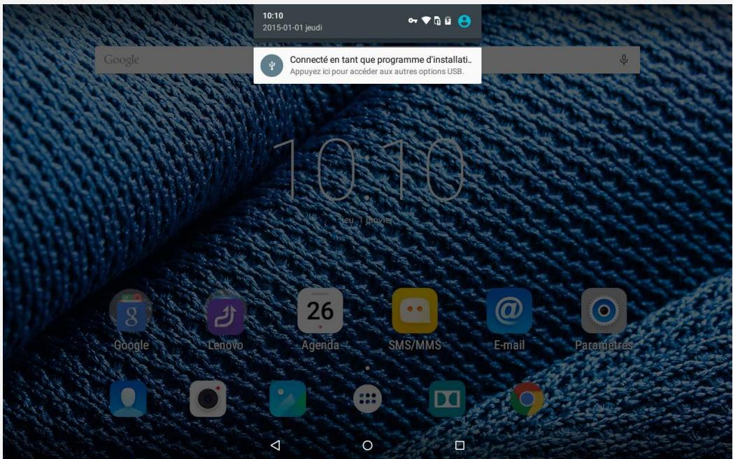 LENOVO TAB A10-30 2-32 - Notifications et paramètres rapides - 1