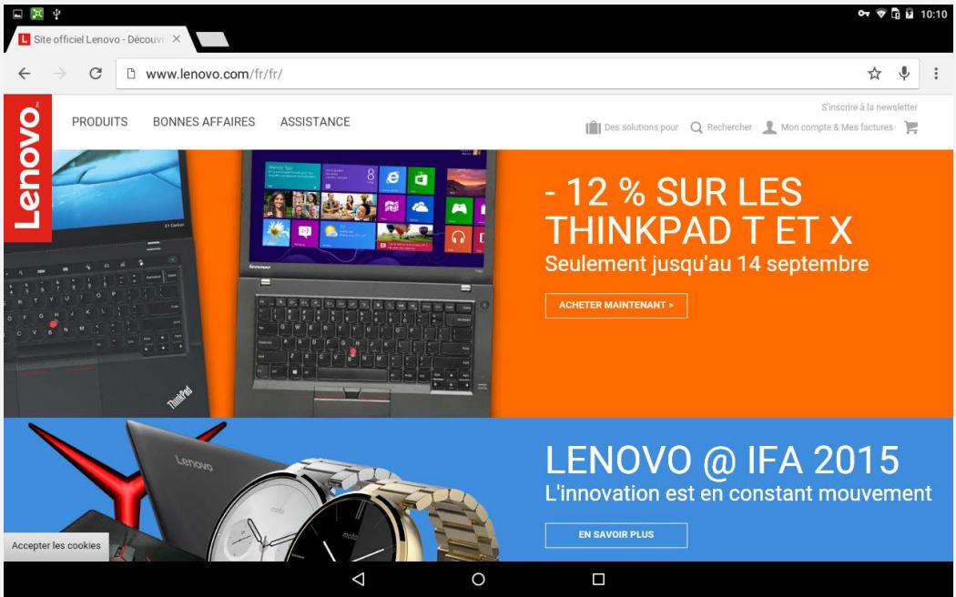 LENOVO TAB A10-30 2-32 - Configuration d'un point d'accès - 1