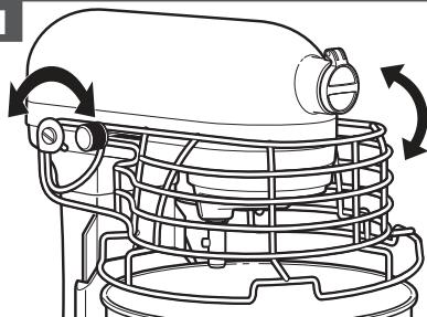 KITCHENAID KFPO919EAC - POUŽÍVÁNÍ OCHRANNÉHO KRYTU MÍSY\* A NÁLEVKY\* - 1