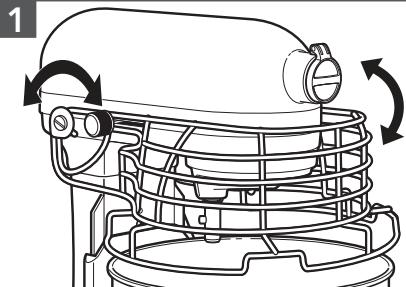 KITCHENAID KFPO919EAC - BRUG AF SKÅLBESKYTTEREN\* OG HÆLDETUDEN\* - 1