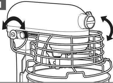 KITCHENAID KFPO919EAC - UTILISATION DE LA GRILLE DE PROTECTION DU BOL\* ET DU COUVERCLE VERSEUR\* - 1