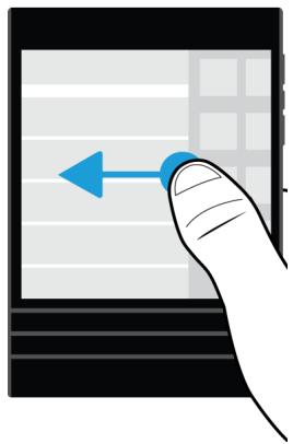 BLACKBERRY PASSPORT - Faire défilier l'écran et passer d'un élément à un autre - 2