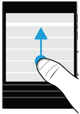 BLACKBERRY PASSPORT - Faire défilier l'écran et passer d'un élément à un autre - 1