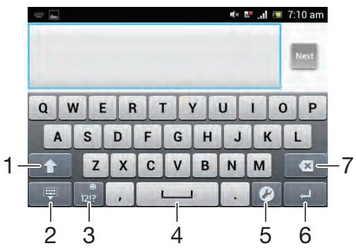 SONY XPERIA J ROSE - Utilisation du clavier virtuel - 1