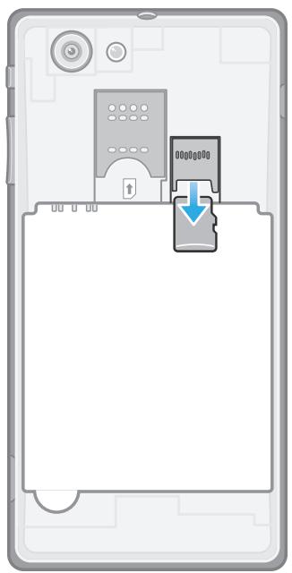 SONY XPERIA J ROSE - Pour retirer la carte mémoire - 1