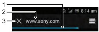 SONY XPERIA J ROSE - Barre de recherche et d'adresse - 1
