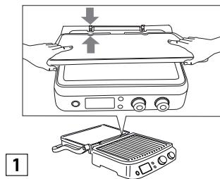 DELONGHI CGH1012D - Introduction des plaques de cuisson - 1