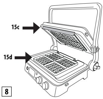 DELONGHI CGH1012D - Mode gaufres (uniquement avec l'accessoire jeu de plaques à gaufres) - 1