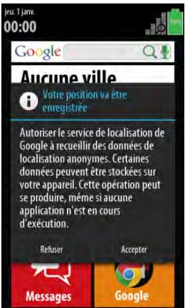 THOMSON SEREA 405 Sil - Activer les services de localisation de google - 1