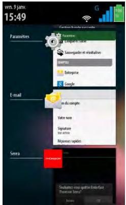 THOMSON SEREA 405 Sil - Basculer d'une application à une autre - 1
