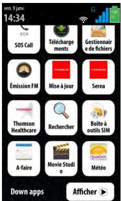 THOMSON SEREA 405 Sil - Quitter l'interface SEREA pour retourner à android - 1