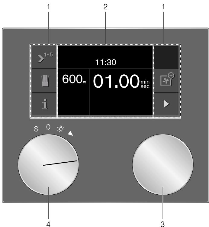 GAGGENAU BMP250/100 - Afficheur et éléments de commande - 1