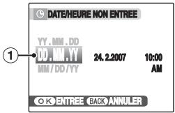 FUJIFILM A800 - Changez le format de la date. - 1