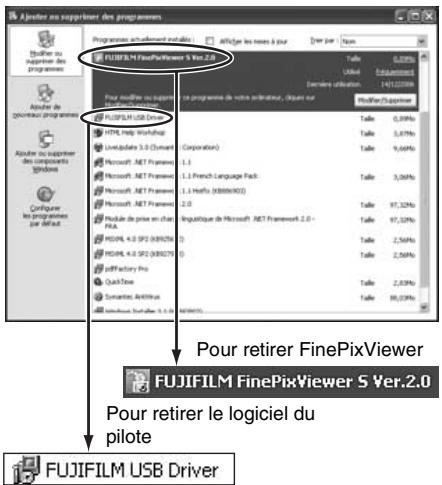FUJIFILM A800 - Déinstallation du logiciel - 2