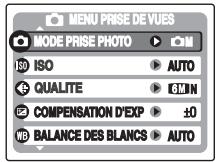 FUJIFILM A800 - Réglage du MENU preset de VUES - 8
