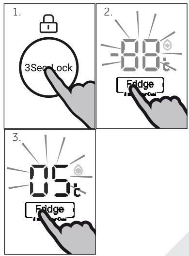 PAW HTF-520IP7 - Réglez la température du réfrigérateur - 1