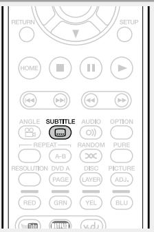 MARANTZ UD5007 - Appuyez sur subtitle au cours de la lecture. - 2