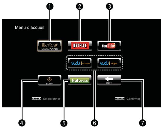 MARANTZ UD5007 - Écran du menu accueil - 1